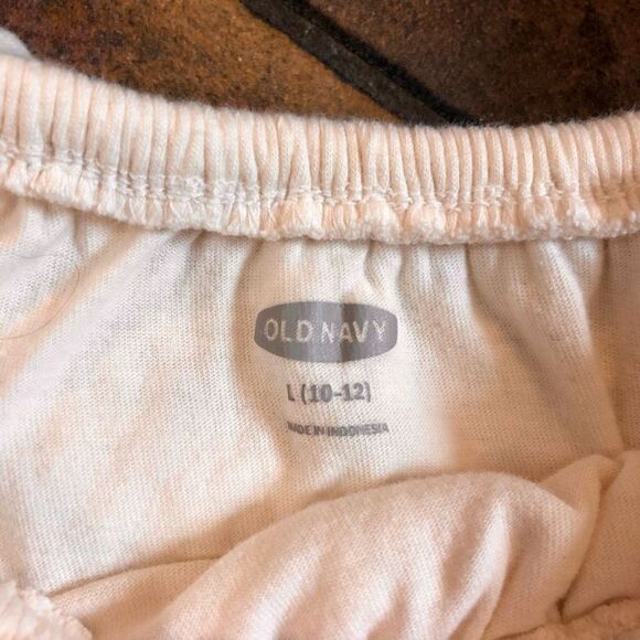 Old Navy Girl’s Cream Off The Shoulder Top Pom Pom Trim Size Large (10-12) - Picture 5 of 9